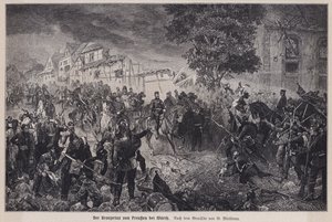 Príncipe heredero Federico de Prusia en la Batalla de Woerth, Francia, Guerra Franco-Prusiana de German School