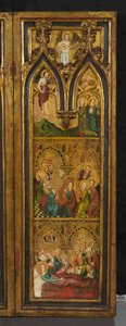 Tríptico de la crucifixión (anteriormente conocido como Tríptico de Estouteville) (ala derecha), c.1374 (tempera sobre panel) de German School