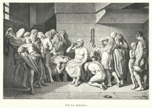 Muerte del filósofo griego Sócrates, 399 a.C. de German School