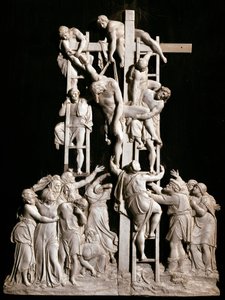 Deposición. Escultura de marfil de la escuela alemana de German School