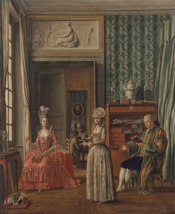 Escena doméstica, c.1775-80 de German School