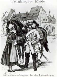 Dragón de los Caballeros Teutónicos en 1757 de German School