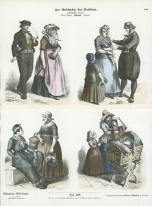 Trajes holandeses, siglo XIX de German School