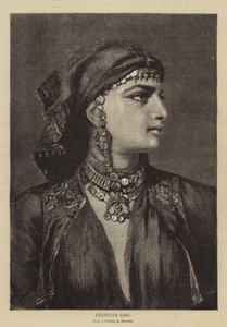 Niña egipcia (grabado) de German School
