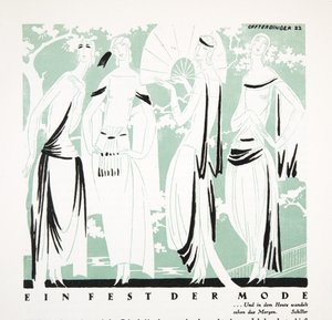 Ein Fest der Mode, de Styl, pub.1922 (impresión en pochoir)