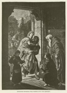 Ekkehard llevando a Frau Hadwig al convento de German School