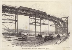 Ferrocarril elevado en la ciudad de Nueva York, Nueva York, EE.UU. de German School
