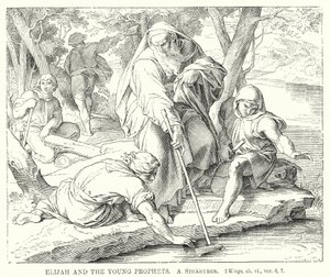 Elías y los jóvenes profetas, 2 Reyes, cap. vi, vers. 6, 7