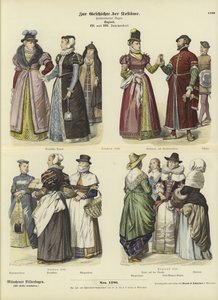 Trajes ingleses, siglos XVI y XVII de German School