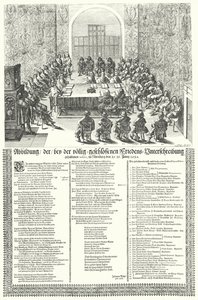 Congreso de paz europeo celebrado en Núremberg en 1650 después de la Guerra de los Treinta Años