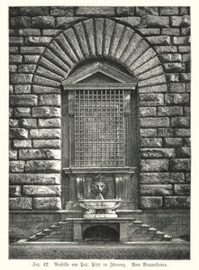 Ejemplo de rusticación, por Filippo Brunelleschi, Palazzo Pitti, Florencia, Italia de German School