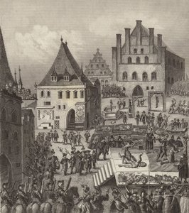 Ejecución de líderes rebeldes protestantes checos en Praga de German School