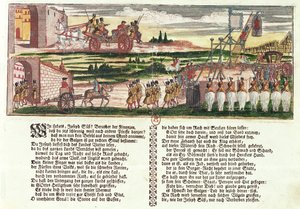 Ejecución de Joseph Süss Oppenheimer en 1738 de German School