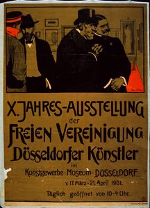 Exposición de Artistas de Düsseldorf en el Museo Kunstgewerbe, Düsseldorf de German School