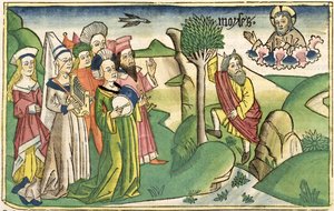 Éxodo 15:1-19 El canto de Moisés, de la Biblia de Núremberg (Biblia Sacra Germanaica) de German School