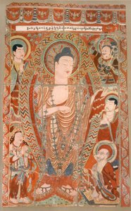 Facsímil de pinturas de templos en cuevas ahora en el Museo Koeniglichen, Berlín, finales del siglo XIX-principios del siglo XX