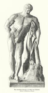 Hércules Farnesio, copia romana de una estatua griega antigua de Lisipo de German School