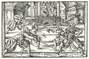 Escena de esgrima de German School