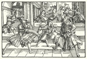 Escena de esgrima de German School