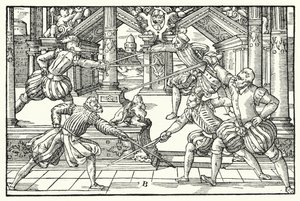 Escena de esgrima de German School