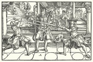 Escena de esgrima de German School