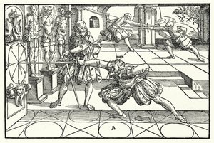 Escena de esgrima de German School