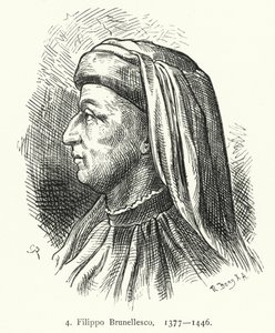 Filippo Brunelleschi, arquitecto e ingeniero italiano (grabado) de German School