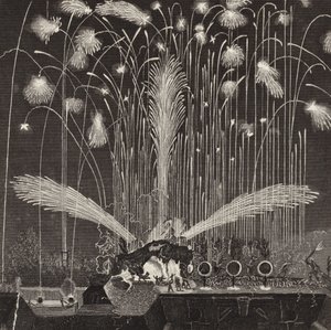 Espectáculo de fuegos artificiales de German School