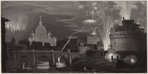 Fuegos artificiales en Roma, Italia de German School