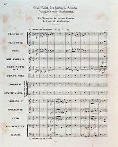 Primera página de la partitura de La huida a Egipto, op. 25, obertura de Hector Berlioz
