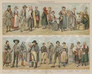 Trajes folclóricos de German School