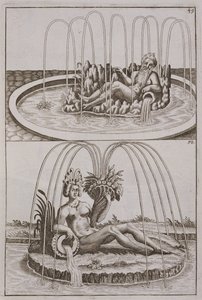 Fuentes, de Architectura Curiosa Nova por Georg Andreas Bockler (1617-85), publicado en 1704