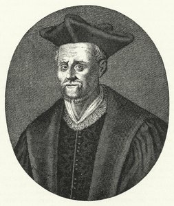 François Rabelais, escritor francés (grabado) de German School
