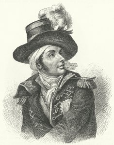 François de Charette, soldado y político realista francés, uno de los líderes de la Revuelta de la Vendée contra el régimen revolucionario francés (grabado) de German School