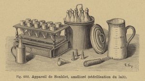 Aparato mejorado de esterilización de leche de Franz von Soxhlet de German School