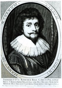 Federico V (1596-1632), Rey de Bohemia, Elector Palatino del Rin, grabado por Willem Hondius, 1633 de German School