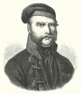 Federico Guillermo, Duque de Brunswick-Wolfenbüttel, soldado alemán que lideró a los Brunswickers Negros contra los franceses durante la ocupación de Alemania en las Guerras Napoleónicas de German School
