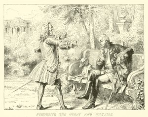 Federico el Grande y Voltaire de German School
