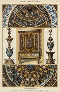 Renacimiento Francés, Esmalte sobre Metal, Pintura en Cerámica y Mosaico de Metal de German School