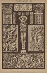 Renacimiento Francés, Ornamentos Plásticos en Piedra y Madera de German School