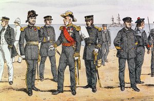 Uniformes de la marina francesa, finales del siglo XIX de German School