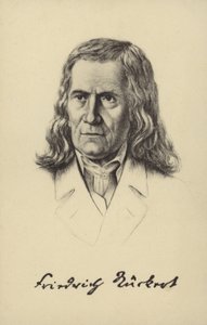 Friedrich Rueckert (1788-1866), poeta, traductor y profesor alemán de lenguas orientales (litografía)