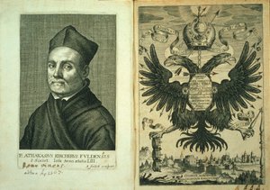 Portada de Magnes sive de Arte Magnetica Opus Tripartitum por Athanasius Kircher, 1643 de German School