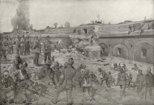 El Mariscal de Campo von Mackensen visitando Augenfort de Przemysl