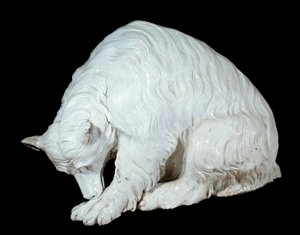 Arte alemán: oso de porcelana dura de Berlín, circa 1732-1735 de German School