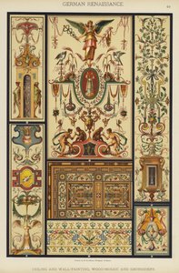 Renacimiento Alemán, Pintura de Techo y Pared, Mosaico de Madera y Bordado de German School