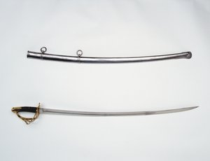 Espada de caballería alemana y vaina, Artillería del Estado Libre de Orange, Sudáfrica de German School