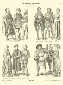 Trajes alemanes, siglo XV de German School