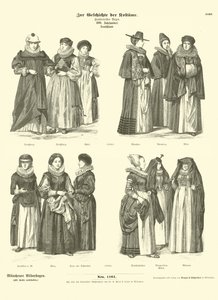 Trajes alemanes, siglo XVII de German School