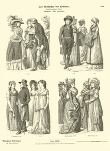 Trajes alemanes, finales del siglo XVIII de German School
